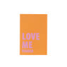 Poster love me tender - oranje/roze - 13x18 cm