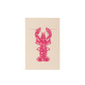 Poster kreeft - beige/roze - 13x18 cm