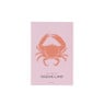 Poster krab - roze/rood - 13x18 cm