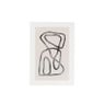 Poster abstract 2 - beige/zwart - 13x18 cm