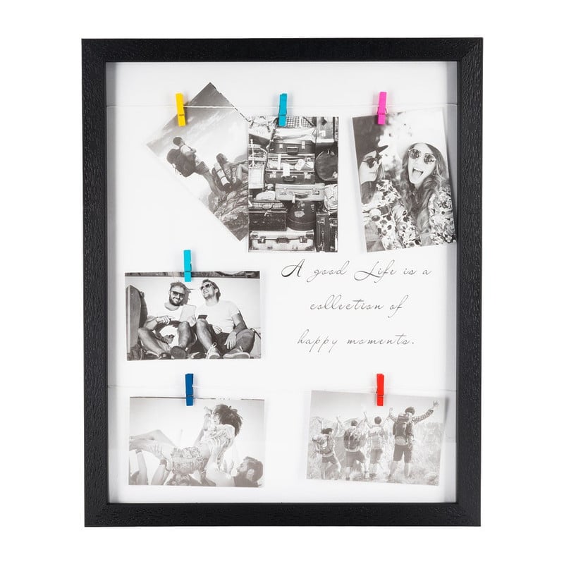 Collagelijst met 6 knijpers- zwart