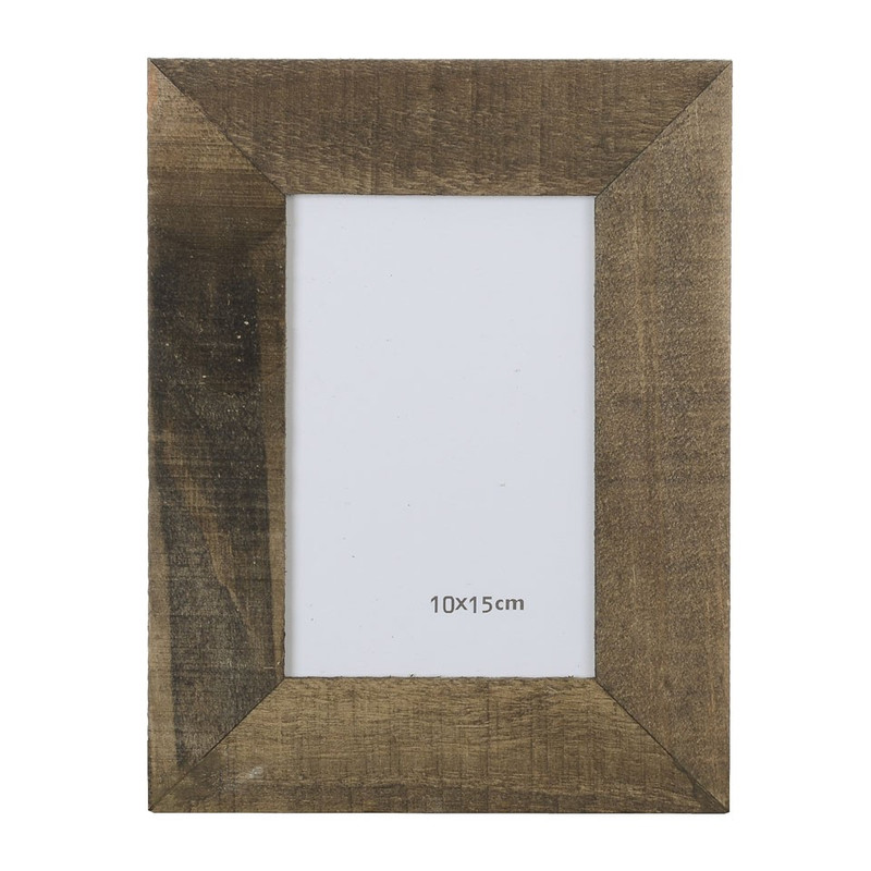 Fotolijst ruw hout - 10x15 cm - bruin