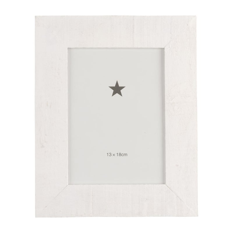 Fotolijst ruw hout - 13x18 cm - wit