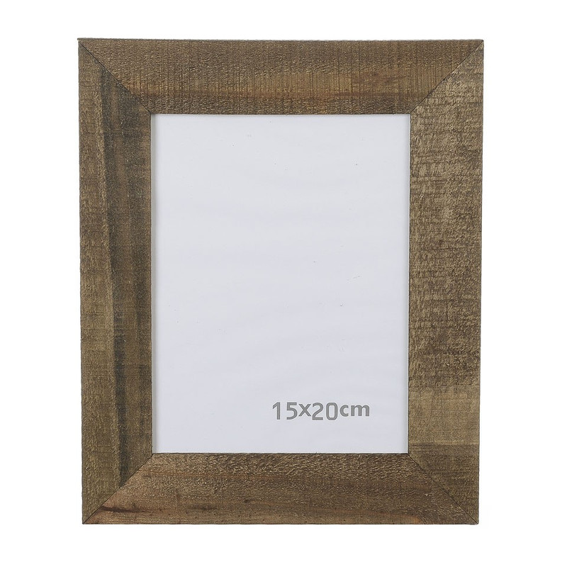 Fotolijst ruw hout - 15x20 cm - bruin