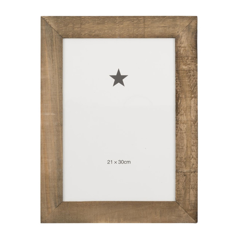Fotolijst ruw hout - 21x30 cm - bruin