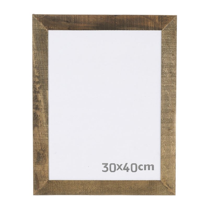 Fotolijst ruw hout - 30x40 cm - bruin