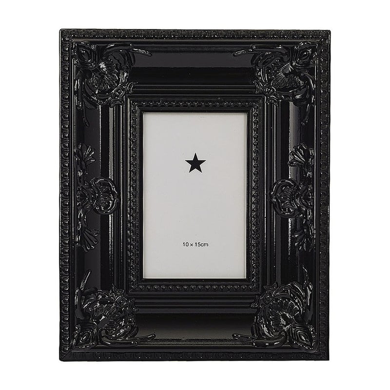 Fotolijst barok breed - 10x15 cm - zwart