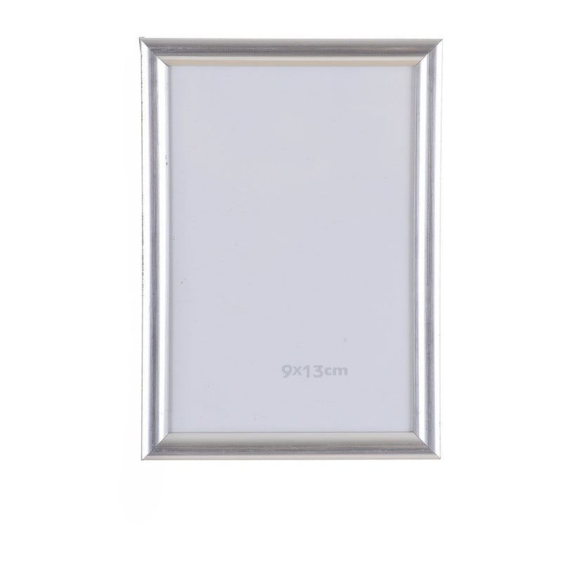 Fotolijst kunststof - 9x13 cm - zilverkleurig