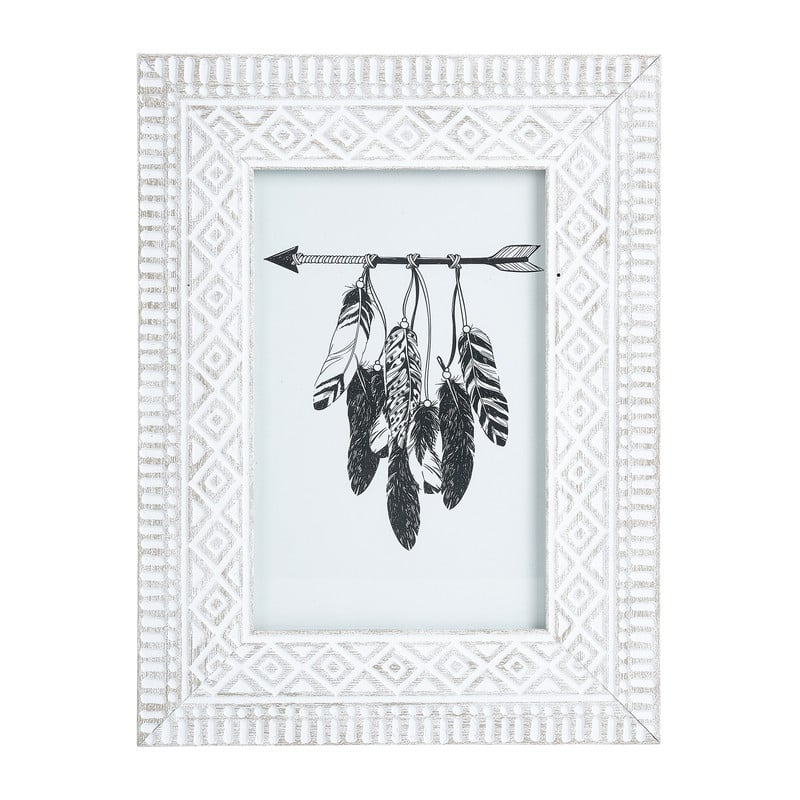 Fotolijst ethnic - wit - 10x15 cm