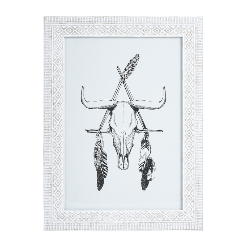 Fotolijst ethnic - wit - 21x30 cm