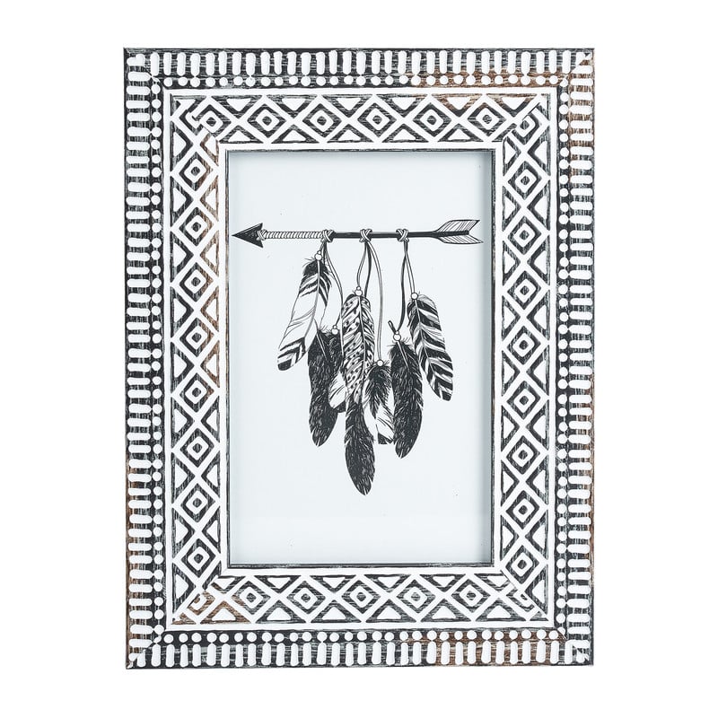 Fotolijst ethnic - zwart - 10x15 cm