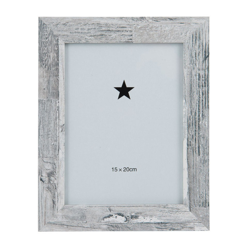 Fotolijst - 15x20 cm - grijs/wit