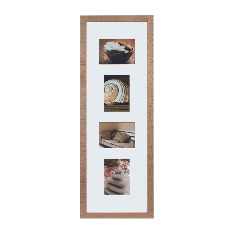 Henzo fotolijst driftwood - 4 foto's - 13x18 cm - beige