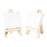 Canvas mini houten ezels - 2 stuks - 12x2,5x32,8 cm