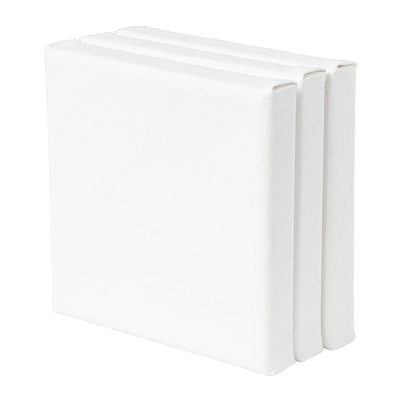 Schildersdoek canvas - 10x10 cm - set van 3