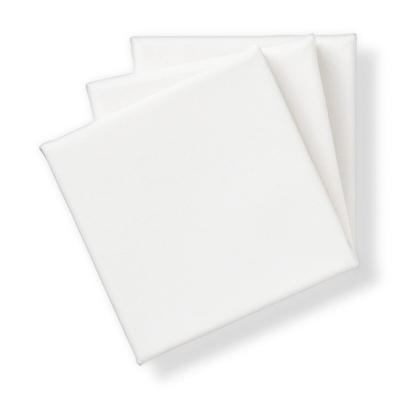 Schildersdoek canvas - 10x10 cm - set van 3