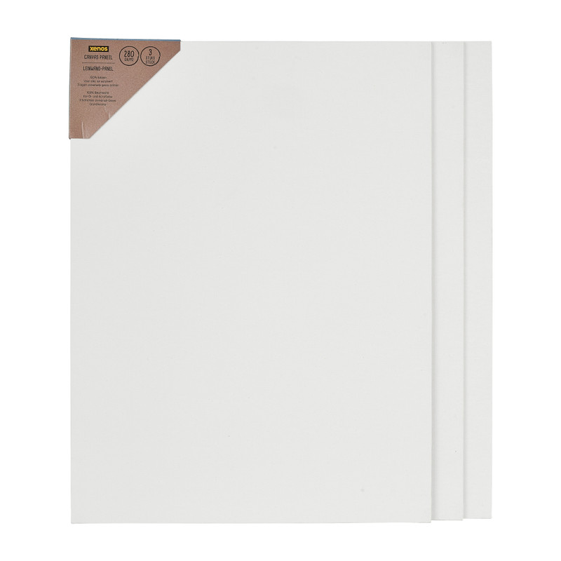 Canvas paneel 280 gr/m2 - 30x40 cm - set van 3