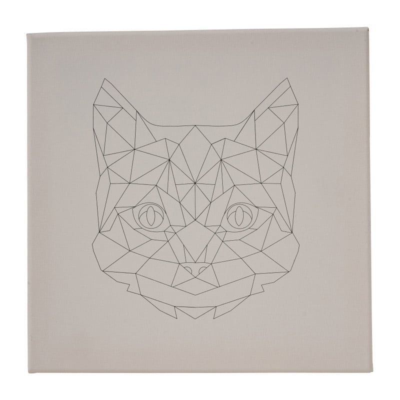 Schildersdoek 3D dieren - diverse varianten - 30x30 cm 