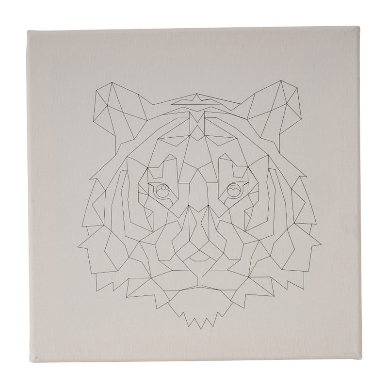 Schildersdoek 3D dieren - diverse varianten - 30x30 cm 