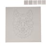 Schildersdoek 3D dieren - diverse varianten - 30x30 cm 