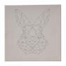 Schildersdoek 3D dieren - diverse varianten - 30x30 cm 