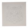 Schildersdoek 3D dieren - diverse varianten - 30x30 cm 