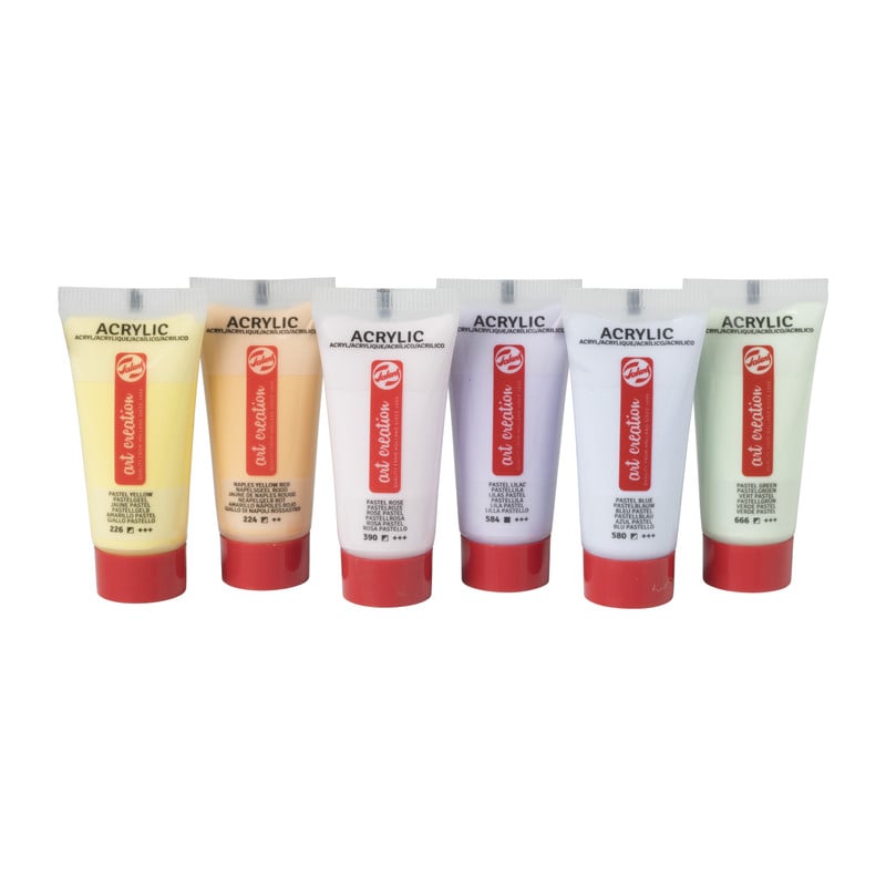 Talens acrylverf - pastel - set van 6 