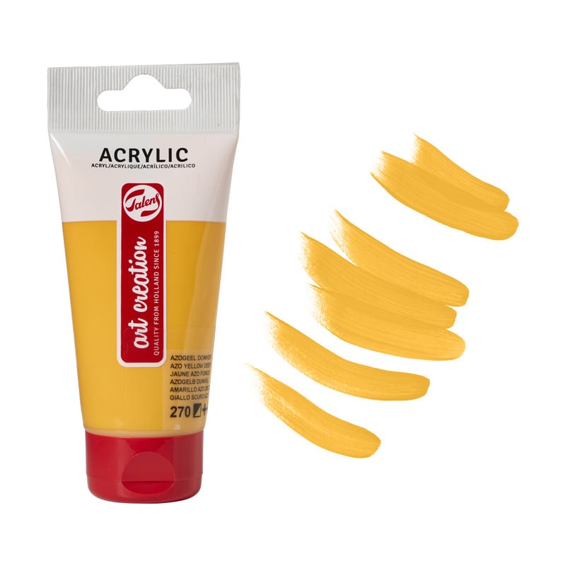 Talens acrylverf - oker geel - 75 ml 