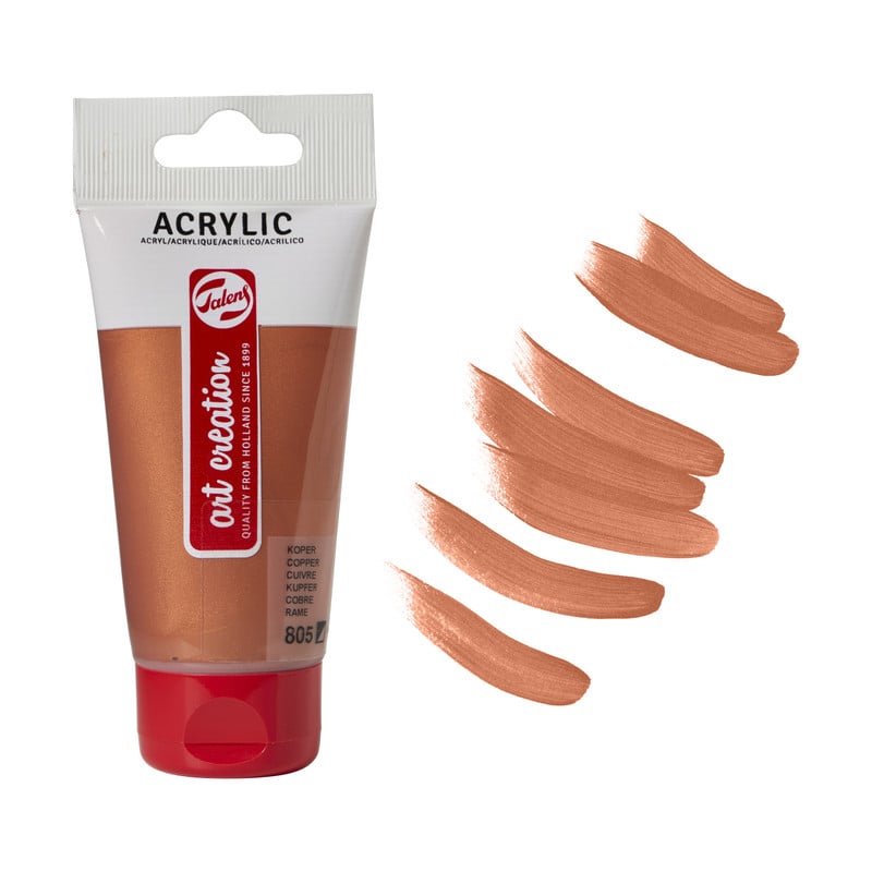 Talens acrylverf - koperkleurig - 75 ml