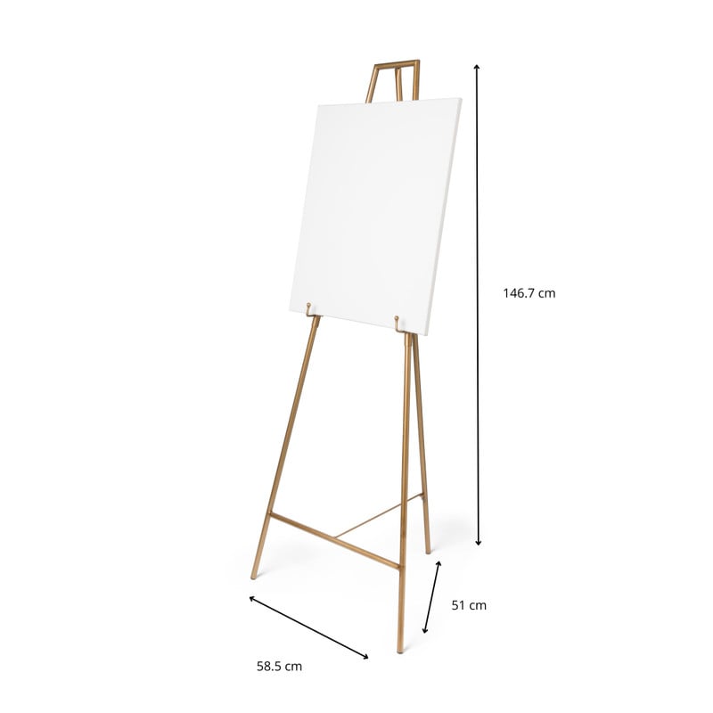 Schildersezel voor welkomstbord - goud - 146.7 cm