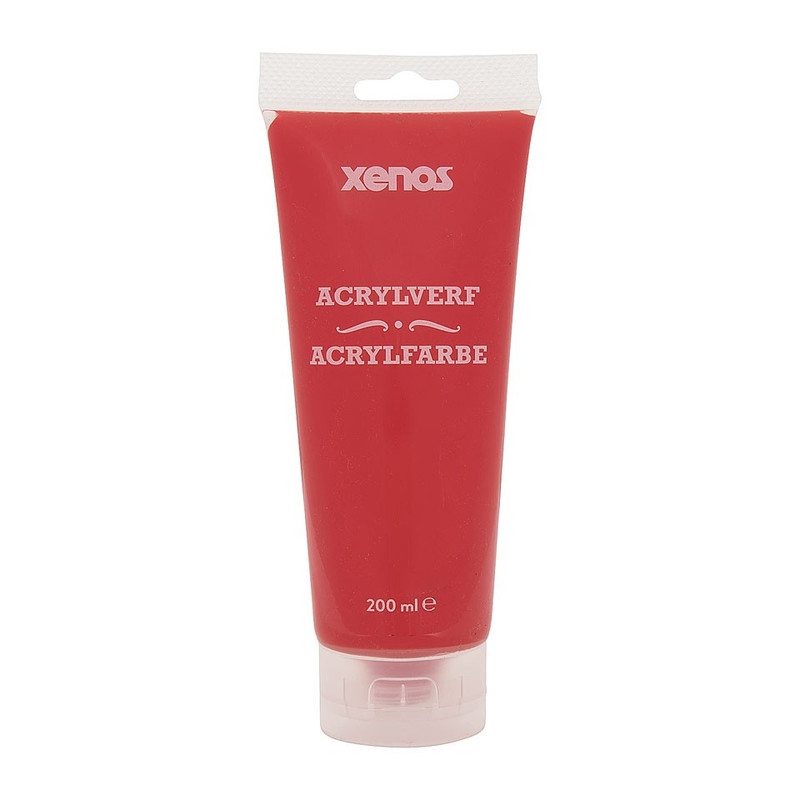 Acrylverf tube - rood - 200 ml