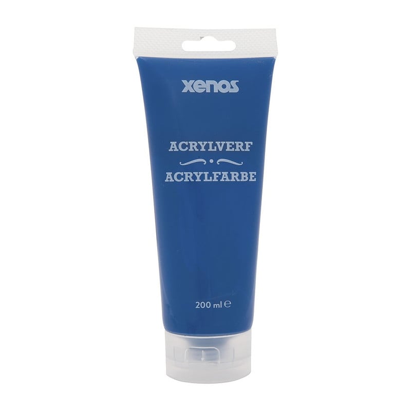 Acrylverf tube - blauw - 200 ml