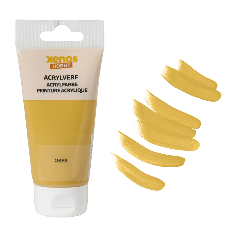 Xenos acrylverf - oker geel - 75 ml