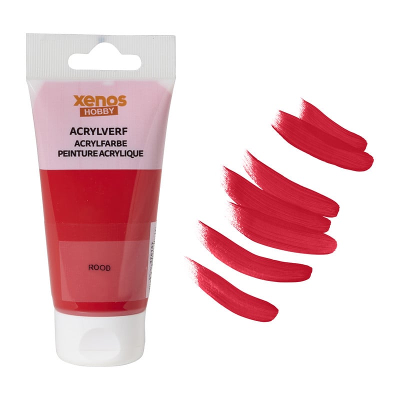 Xenos acrylverf - rood - 75 ml