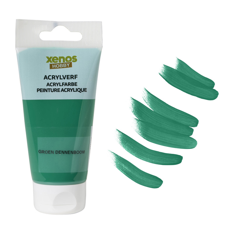 Xenos acrylverf - dennenboom groen - 75 ml 