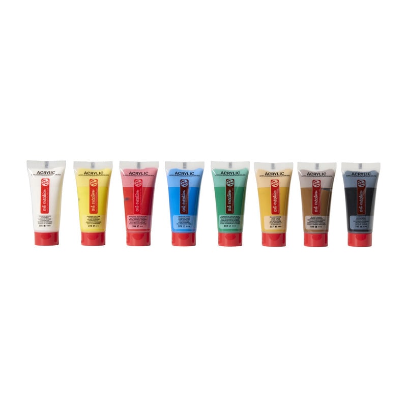 Acrylverfset - multikleur - 8x12 ml 