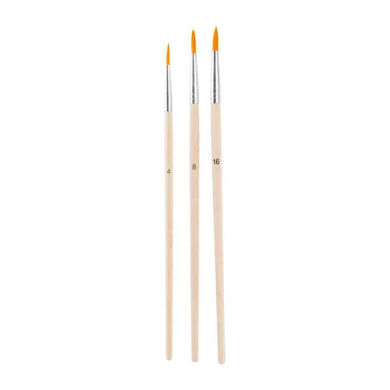 Ronde kwasten - set van 3