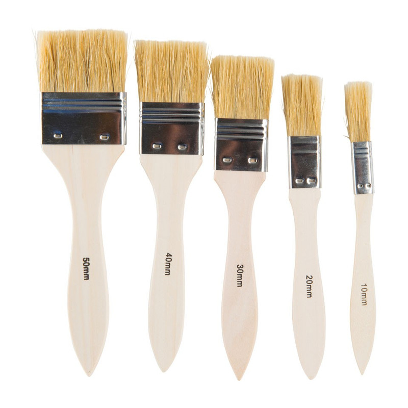 Platte kwasten - set van 5