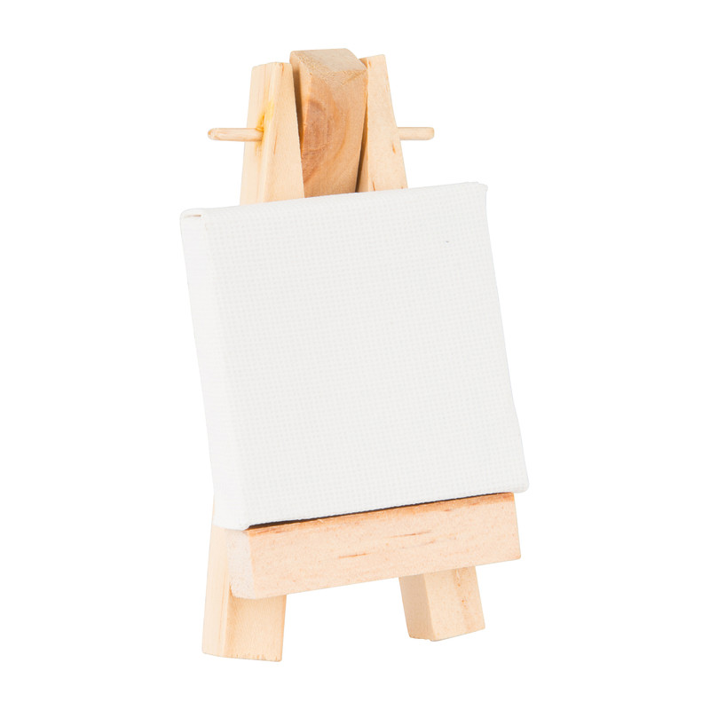 Mini canvas + ezel - 5x5 cm