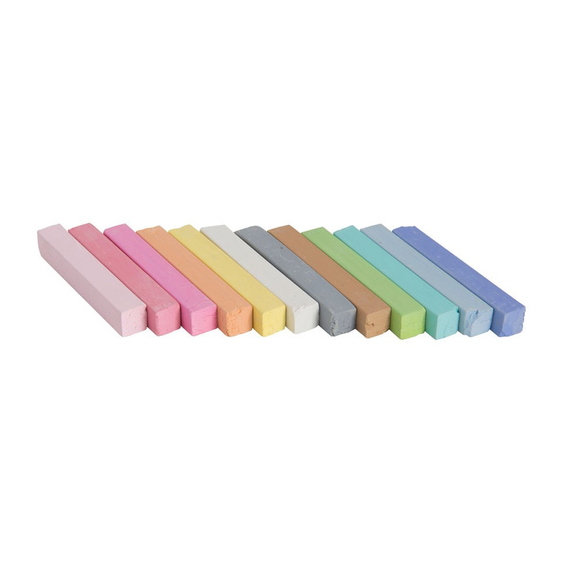 Pastelkrijt - pastelkleuren - 12 stuks