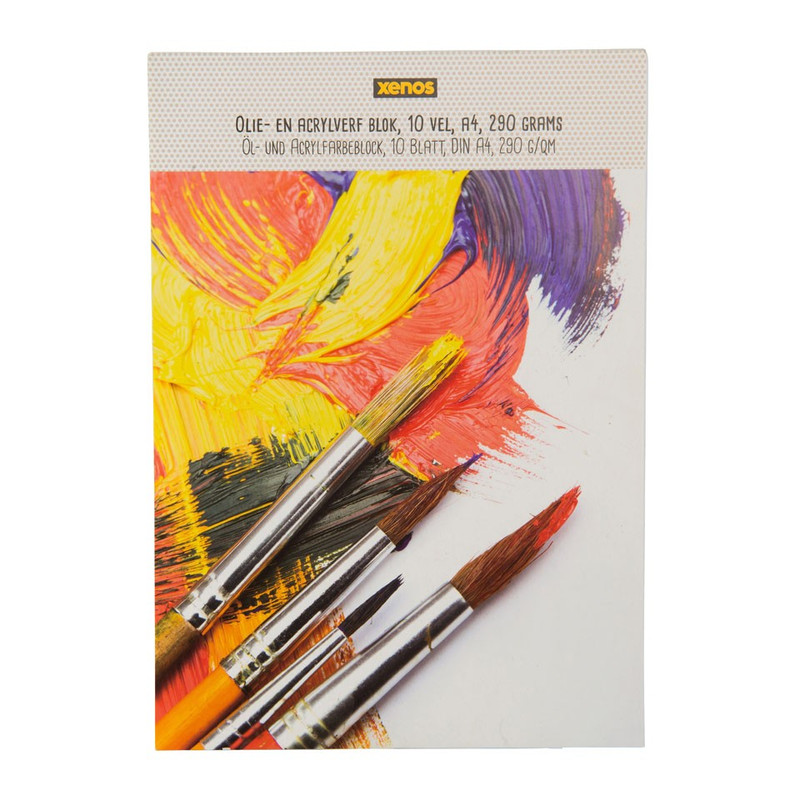 Olie- en acrylverf blok - 10 vel A4 - 290 grams