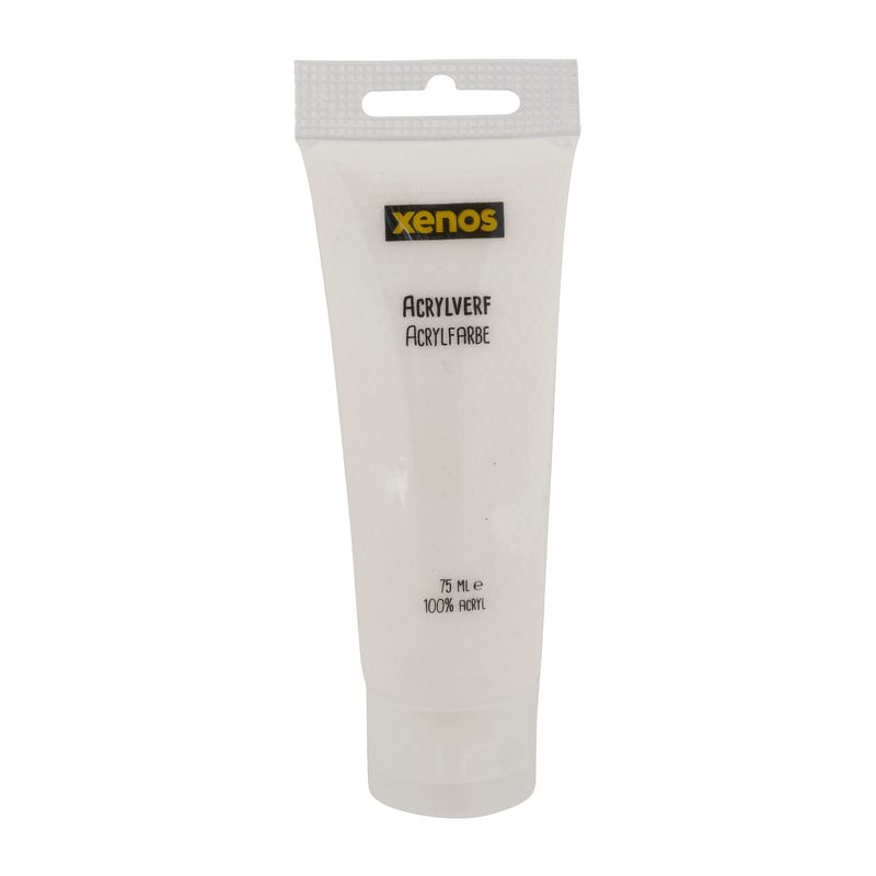Arcylverf in tube - wit - 75 ml 