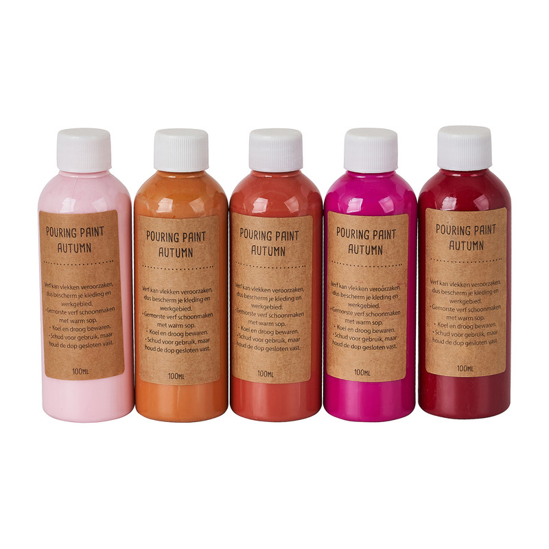 Paint pouring autumn - set van 5 - 100 ml 