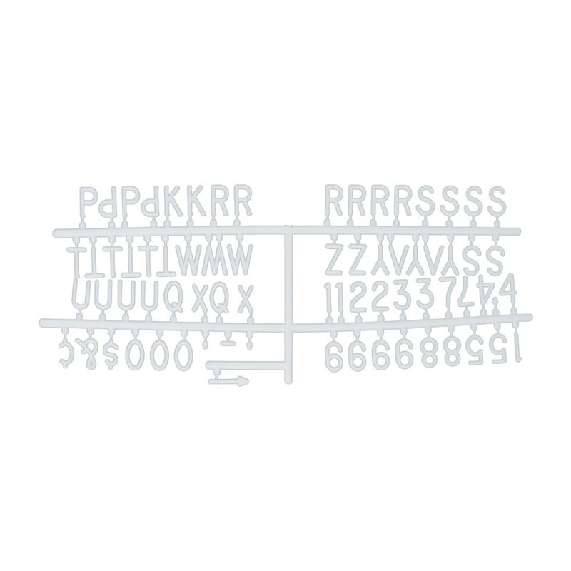 Letterbord - zilver - 45x30 cm
