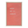 Letterbord - roze - 45x30 cm