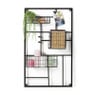 Wandrek XL met clips - 90x55x3 cm