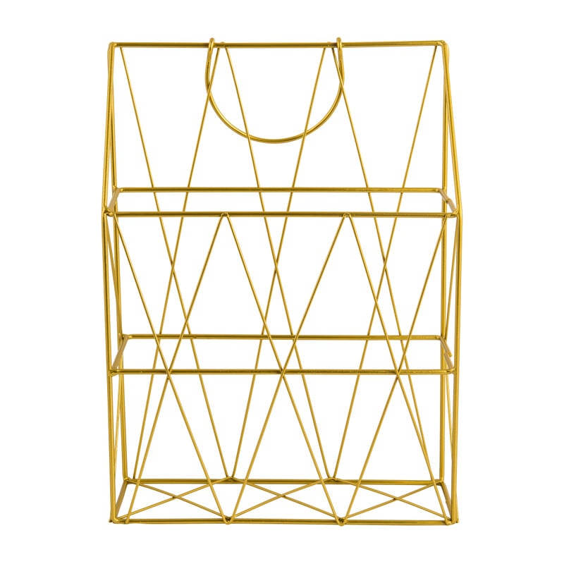 Tijdschriftenrek- goud - 26x9x35 cm
