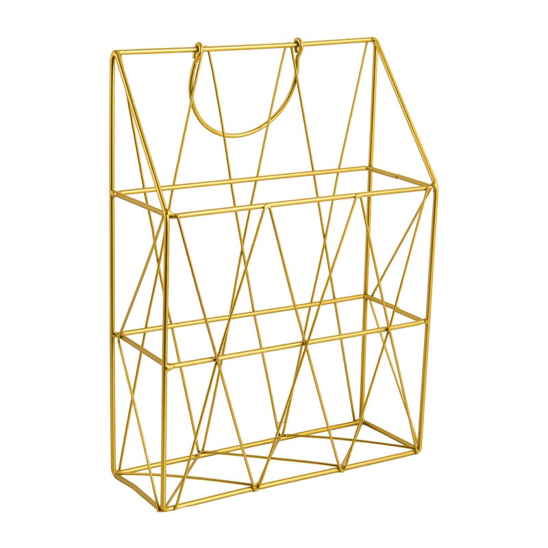 Tijdschriftenrek- goud - 26x9x35 cm