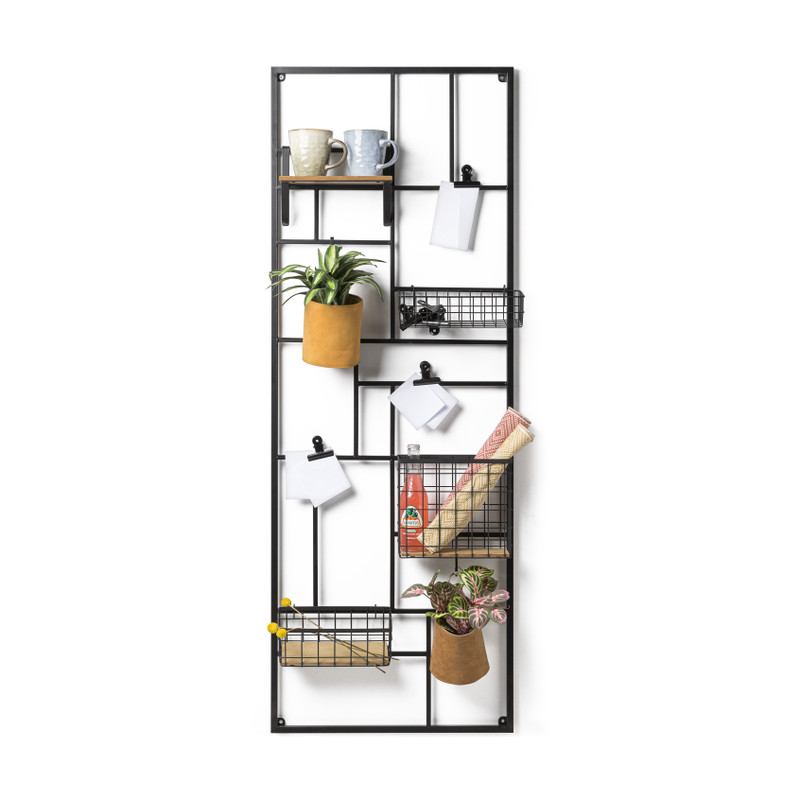 Wandrek XXL met clips - 150x55 cm - zwart