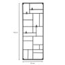 Wandrek XXL met clips - 150x55 cm - zwart